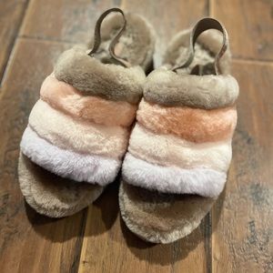 UGG Fluff Yeah Sheepskin Beachwood Ombre Slippers